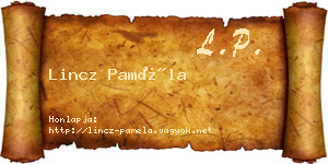 Lincz Paméla névjegykártya
